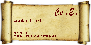 Csuka Enid névjegykártya